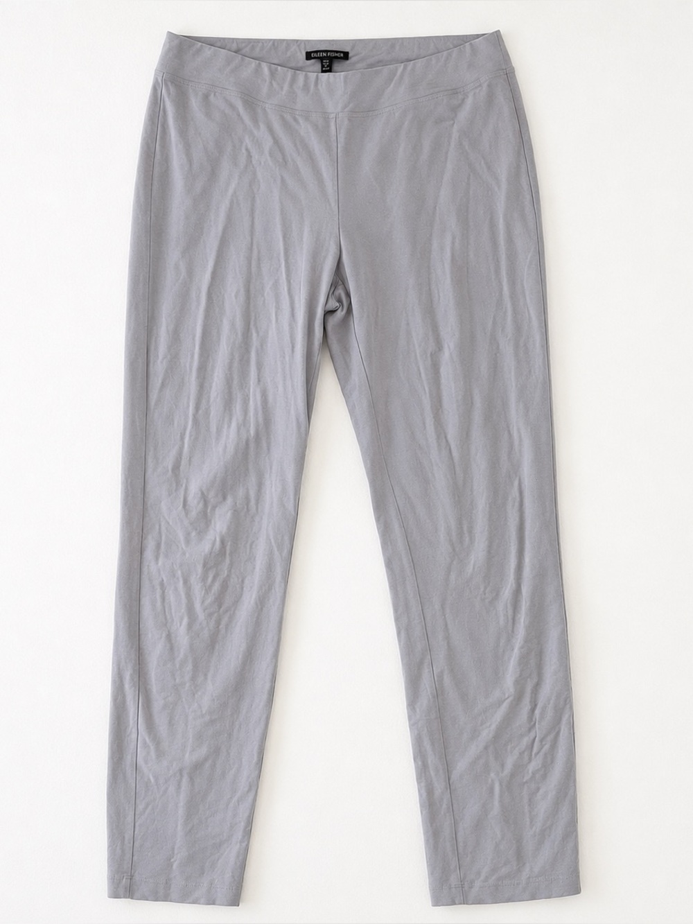 Eileen Fisher System Small Pants Gray Ponte Ankle Slim Tapered Pull On Strech